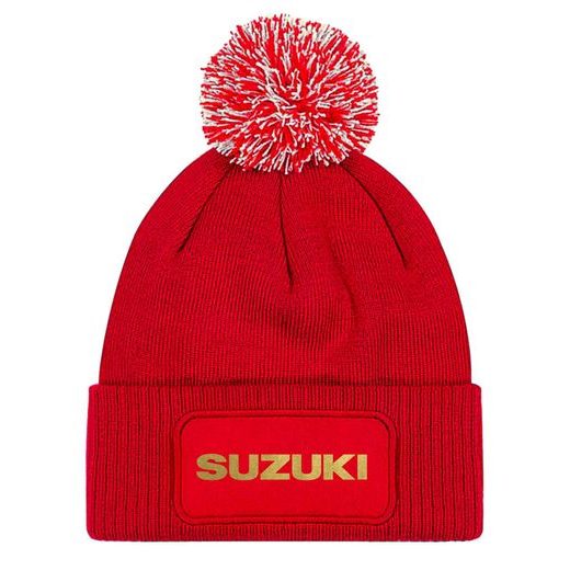 ZIMNÍ ČEPKA S BAMBULÍ A MOTIVEM SUZUKI