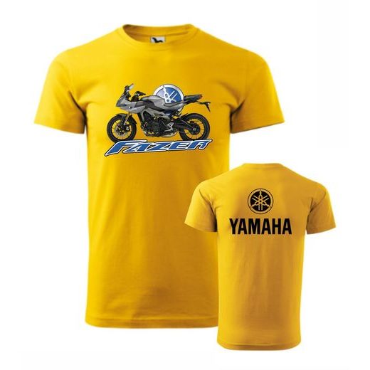 PÁNSKÉ TRIKO S MOTIVEM YAMAHA FAZER 2 - ŽLUTÉ