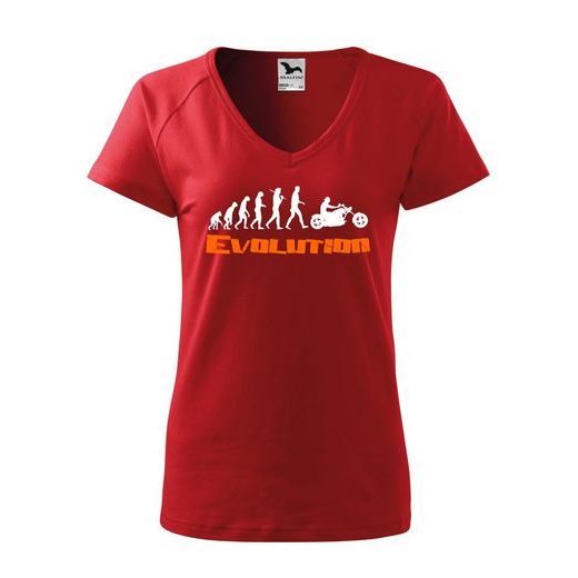 DÁMSKÉ TRIKO S MOTIVEM EVOLUTION CHOPPERS - ČERVENÉ