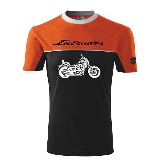PÁNSKÉ TRIKO S MOTIVEM SUZUKI INTRUDER 1 - ORANŽOVÁ/ČERNÁ