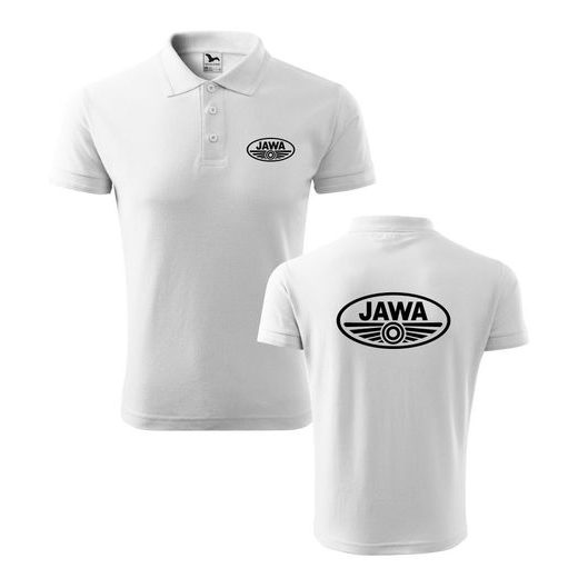 DÁMSKÉ POLO S MOTIVEM JAWA - BÍLÉ