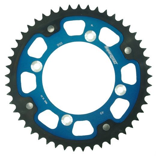 ŘETĚZOVÁ ROZETA SUPERSPROX STEALTH RST-998:49-BLU MODRÁ 49 ZUBŮ, 428
