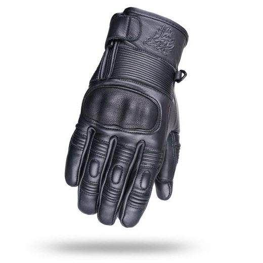 WOLF MODI BLACK KOŽENÉ RUKAVICE NA MOTORKU