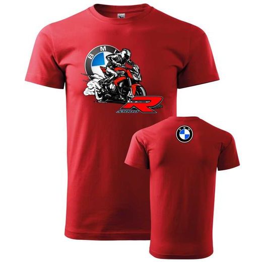 PÁNSKÉ TRIKO S MOTIVEM BMW S 1000 R - ČERVENÁ