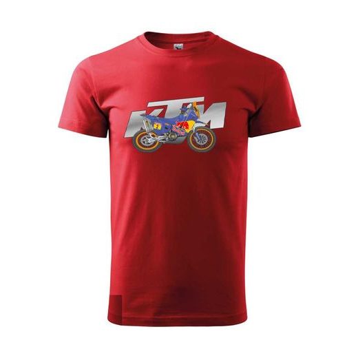 PÁNSKÉ TRIKO S MOTIVEM KTM 690 DAKAR - ČERVENÉ
