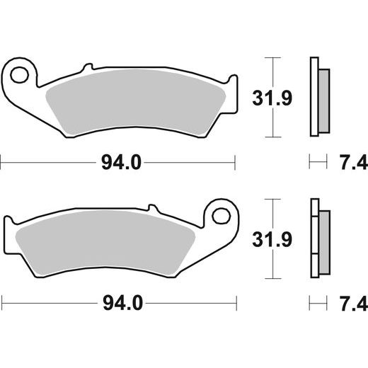 BRZDOVÉ DESTIČKY BREMBO 07HO25SD
