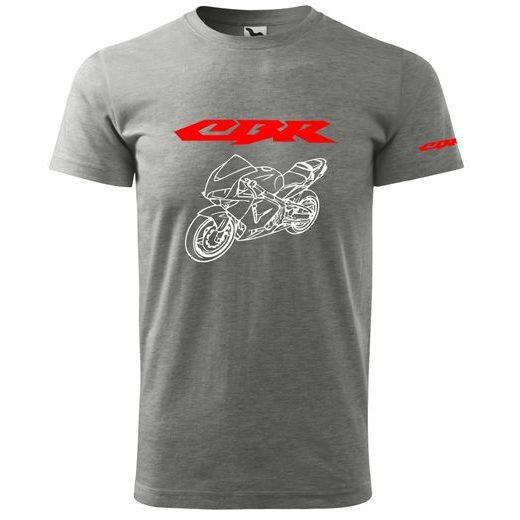 PÁNSKÉ TRIKO S MOTIVEM HONDA CBR - ŠEDÉ