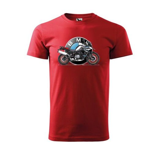 PÁNSKÉ TRIKO S MOTIVEM BMW GS 850 - ČERVENÉ