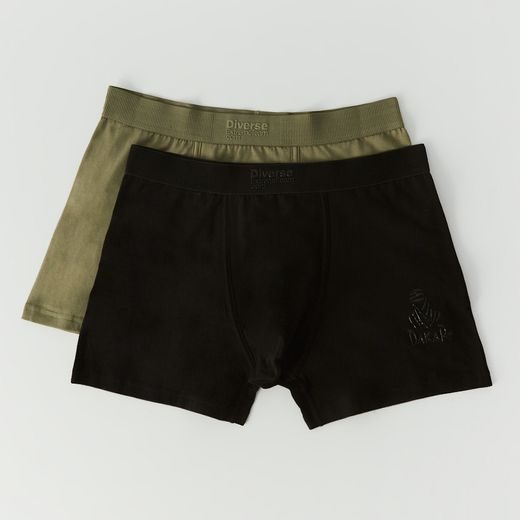 DIVERSE EXTREME TEAM - DAKAR RALLY BOXERKY OFFICIAL LONGY III 2PACK BLACK/KHAKI