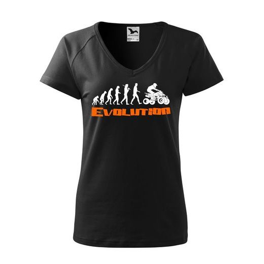 DÁMSKÉ TRIKO S MOTIVEM EVOLUTION QUAD - ČERNÉ