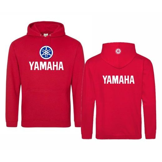 PÁNSKÁ MIKINA S KAPUCÍ A MOTIVEM YAMAHA 3 - ČERVENÁ