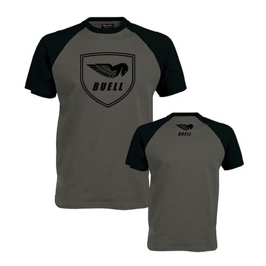 PÁNSKÉ TRIKO S MOTIVEM BUELL 1 - ČERNO/ŠEDÉ