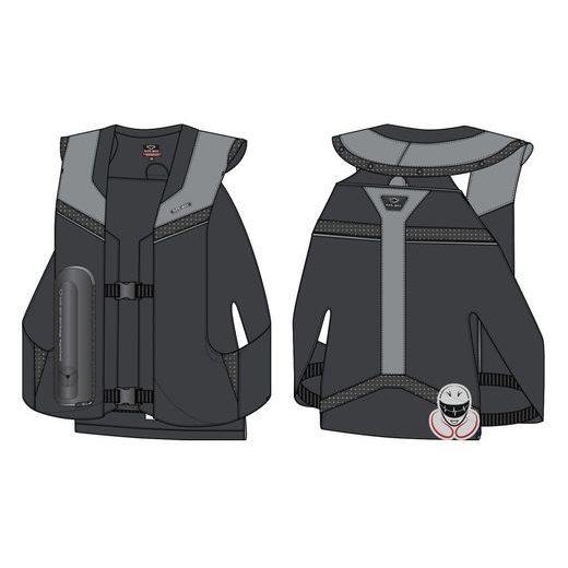 AIRBAGOVÁ VESTA HIT-AIR MLV 2 ČERNO-ŠEDÁ