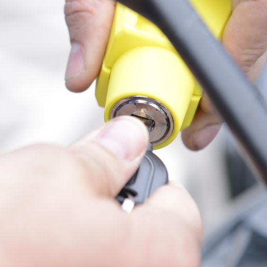 ZÁMEK BRZDOVÉ PÁČKY OXFORD LEVER LOCK - ŽLUTÝ LK301