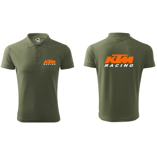 PÁNSKÉ POLO S MOTIVEM KTM RACING - KHAKI