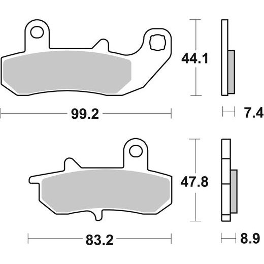 BRZDOVÉ DESTIČKY BREMBO 07SU1718 CC ROAD