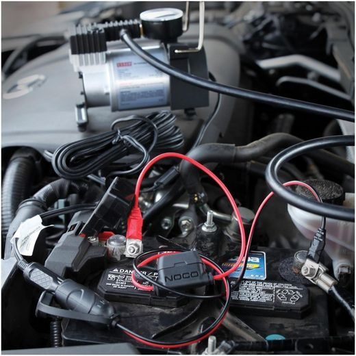 ZÁSUVKA ZAPALOVAČE S BATERIOVÝMI OČKY M6, DÉLKA 60 CM, PRO NABÍJEČKY NOCO GENIUS