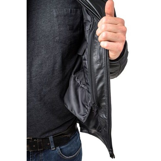 KOŽENÁ AIRBAGOVÁ BUNDA HELITE ROADSTER ČERNÁ