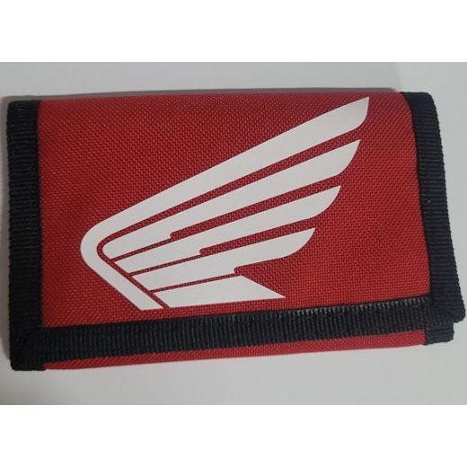 MOTO PENĚŽENKA S MOTIVEM HONDA 1 - ČERVENÁ S BÍLÝM KŘÍDLEM