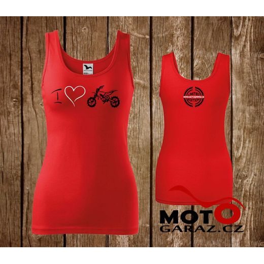 DÁMSKÉ TÍLKO MOTOGARÁŽ LIMITED EDITION MOTOCROSS - ČERVENÉ