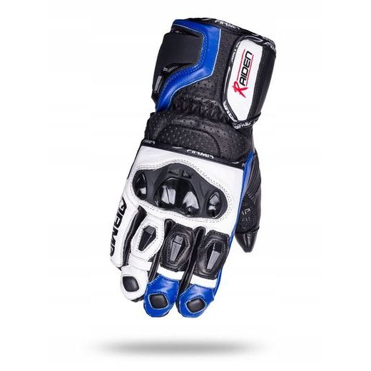 WOLF RAIDEN BLUE KOŽENÉ SPORTOVNÍ RUKAVICE NA MOTORKU