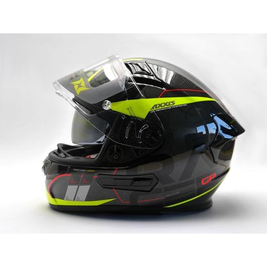 INTEGRÁLNÍ HELMA AXXIS RACER GP CARBON SV SPIKE LESKLÁ FLUO