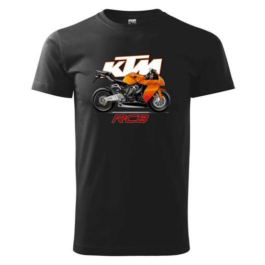PÁNSKÉ TRIKO S MOTIVEM KTM RC8 - ČERNÉ