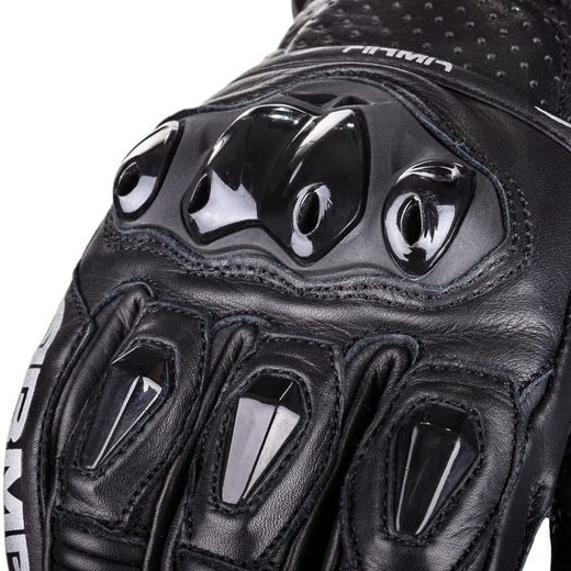 WOLF RAIDEN BLACK KOŽENÉ SPORTOVNÍ RUKAVICE NA MOTORKU