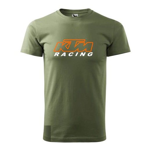PÁNSKÉ TRIKO S MOTIVEM KTM RACING - KHAKI