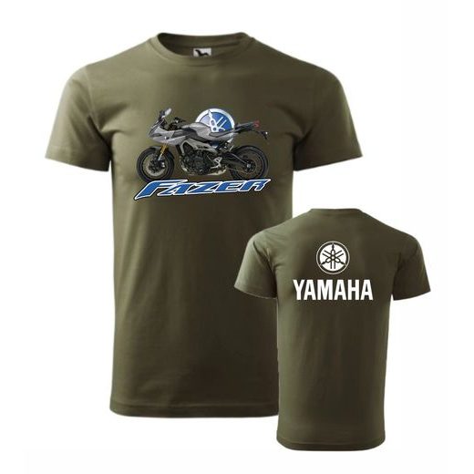 PÁNSKÉ TRIKO S MOTIVEM YAMAHA FAZER 2 - KHAKI