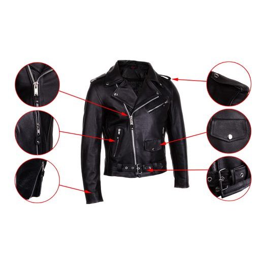 KOŽENÝ KŘIVÁK NA MOTORKU WOLF BIKER