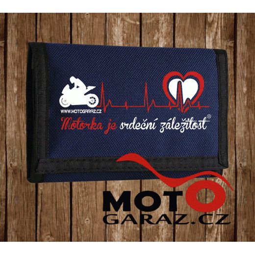 PENĚŽENKA MOTORKA JE SRDEČNÍ ZÁLEŽITOST - TMAVĚ MODRÁ