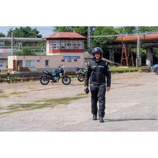 PÁNSKÁ TEXTILNÍ MOTO BUNDA SPARK BREEZE - FLUO