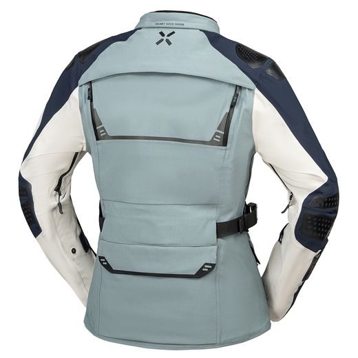 DÁMSKÁ BUNDA S LAMINOVANOU MEMBRÁNOU IXS TOURSTER-STX 2.0 X2-111606 TMAVĚ MODRO-MODRO-ŠEDO-CHLADNĚ ŠEDÝ