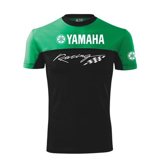 PÁNSKÉ TRIKO S MOTIVEM YAMAHA RACING - ZELENÁ/ČERNÁ