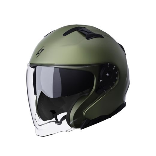 OPEN FACE HELMET STORMER RIVAL KHAKI MATNÁ