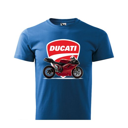 PÁNSKÉ TRIKO S MOTIVEM DUCATI 1098 - SVĚTLE MODRÉ