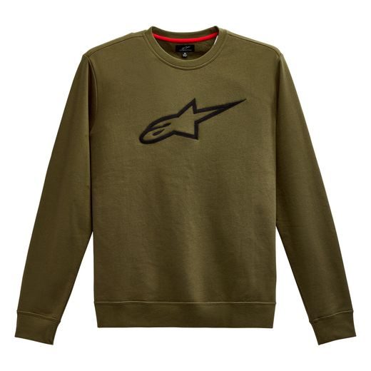 MIKINA AGELESS CREW FLEECE, ALPINESTARS (ZELENÁ/ČERNÁ)