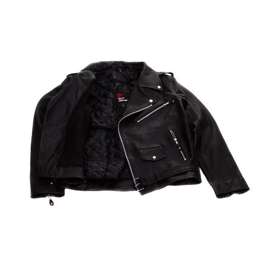 KOŽENÝ KŘIVÁK NA MOTORKU WOLF BIKER