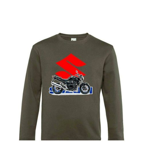 PÁNSKÁ MIKINA S MOTIVEM SUZUKI BANDIT - KHAKI