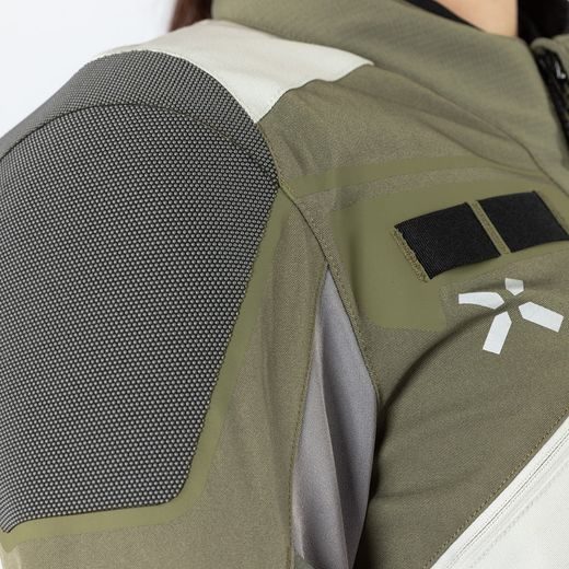 DÁMSKÁ BUNDA IXS VENTURE-AIR 1.0 X2-051605 OLIVOVÁ-SVĚTLE ŠEDÁ