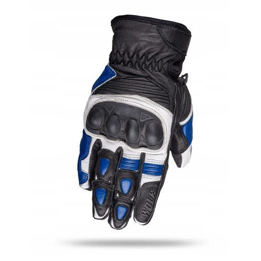 WOLF BANDIT BLUE KOŽENÉ RUKAVICE NA MOTORKU