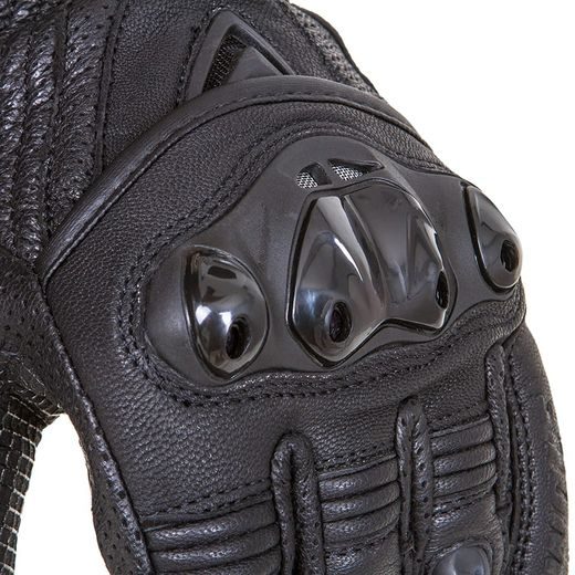WOLF KNIGHT BLACK KOŽENÉ RUKAVICE NA MOTORKU