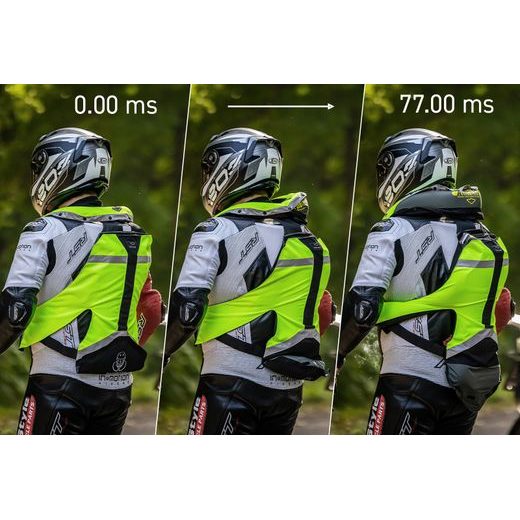 AIRBAGOVÁ VESTA HIT-AIR MLV 2 REFLEXNÍ ŽLUTÁ S PRUHY