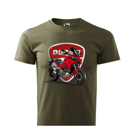 PÁNSKÉ TRIKO S MOTIVEM DUCATI MULTISTRADA - MILITARY