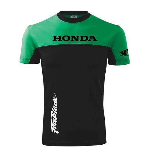 PÁNSKÉ TRIKO S MOTIVEM HONDA FIREBLADE ČERNÁ/ZELENÁ