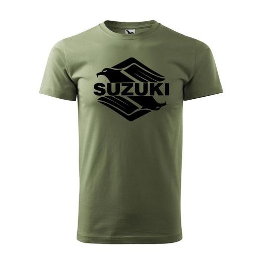 PÁNSKÉ TRIKO S MOTIVEM SUZUKI 1 - KHAKI