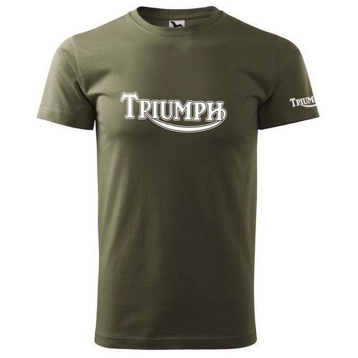 PÁNSKÉ TRIKO S MOTIVEM TRIUMPH - KHAKI