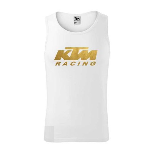 PÁNSKÉ TÍLKO S MOTIVEM KTM GOLD - BÍLÉ