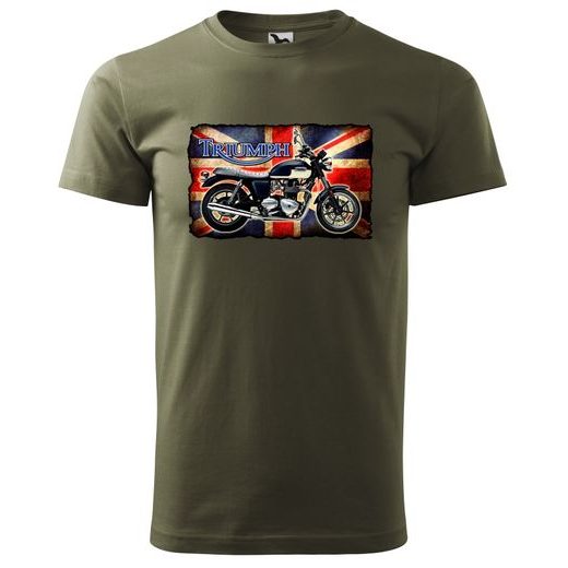 PÁNSKÉ TRIKO S MOTIVEM TRIUMPH FLAG - MILITARY